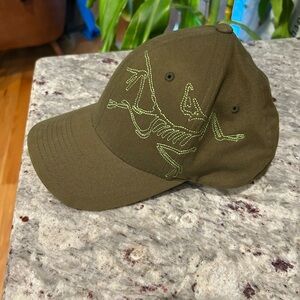 Arc'teryx Olive Green Cap with Embroidered Logo